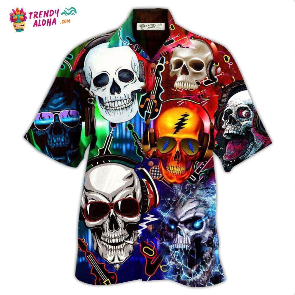Skull Guitar Lets Get High Hawaiian Shirt – Trendy Aloha Skull Guitar Lets Get High Hawaiian Shirt – Trendy Aloha