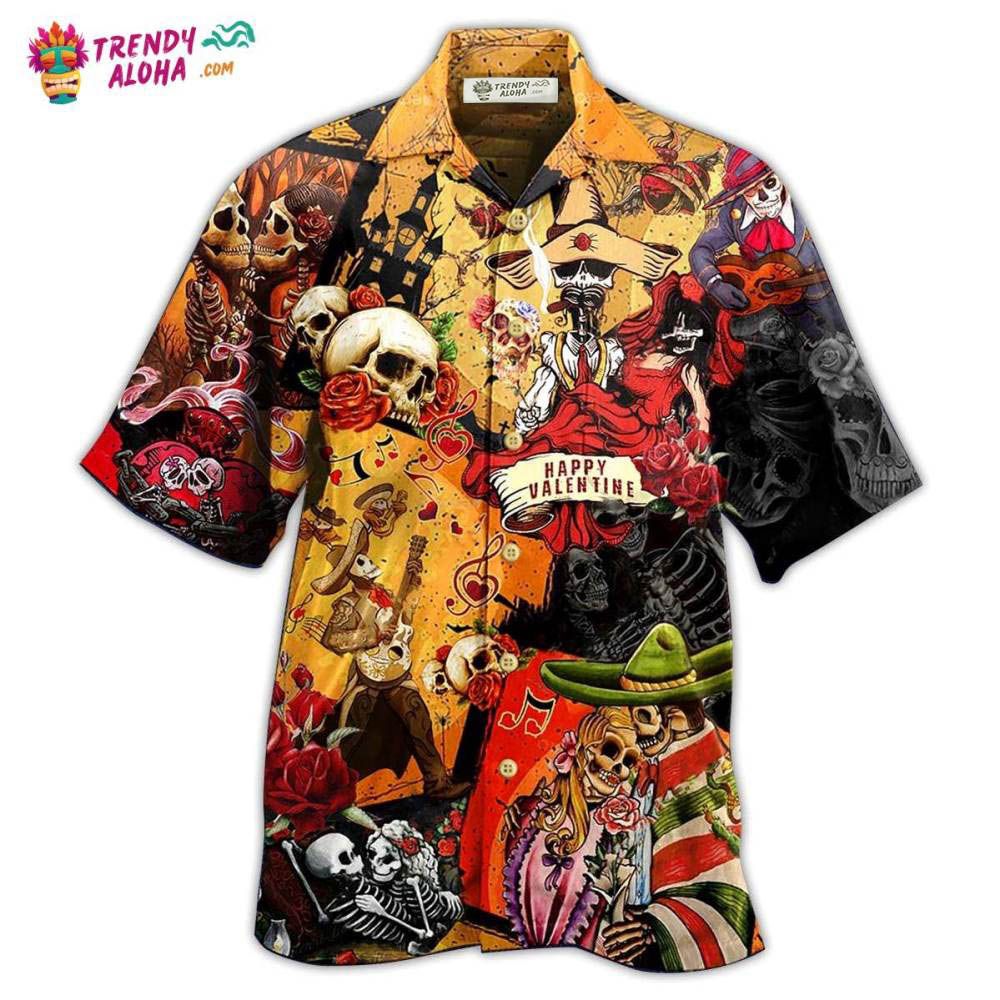 Skull Happy Women’S Day, Valentine Gift’S Day Hawaiian Shirt – Trendy Aloha Skull Happy Women’S Day, Valentine Gift’S Day Hawaiian Shirt – Trendy Aloha