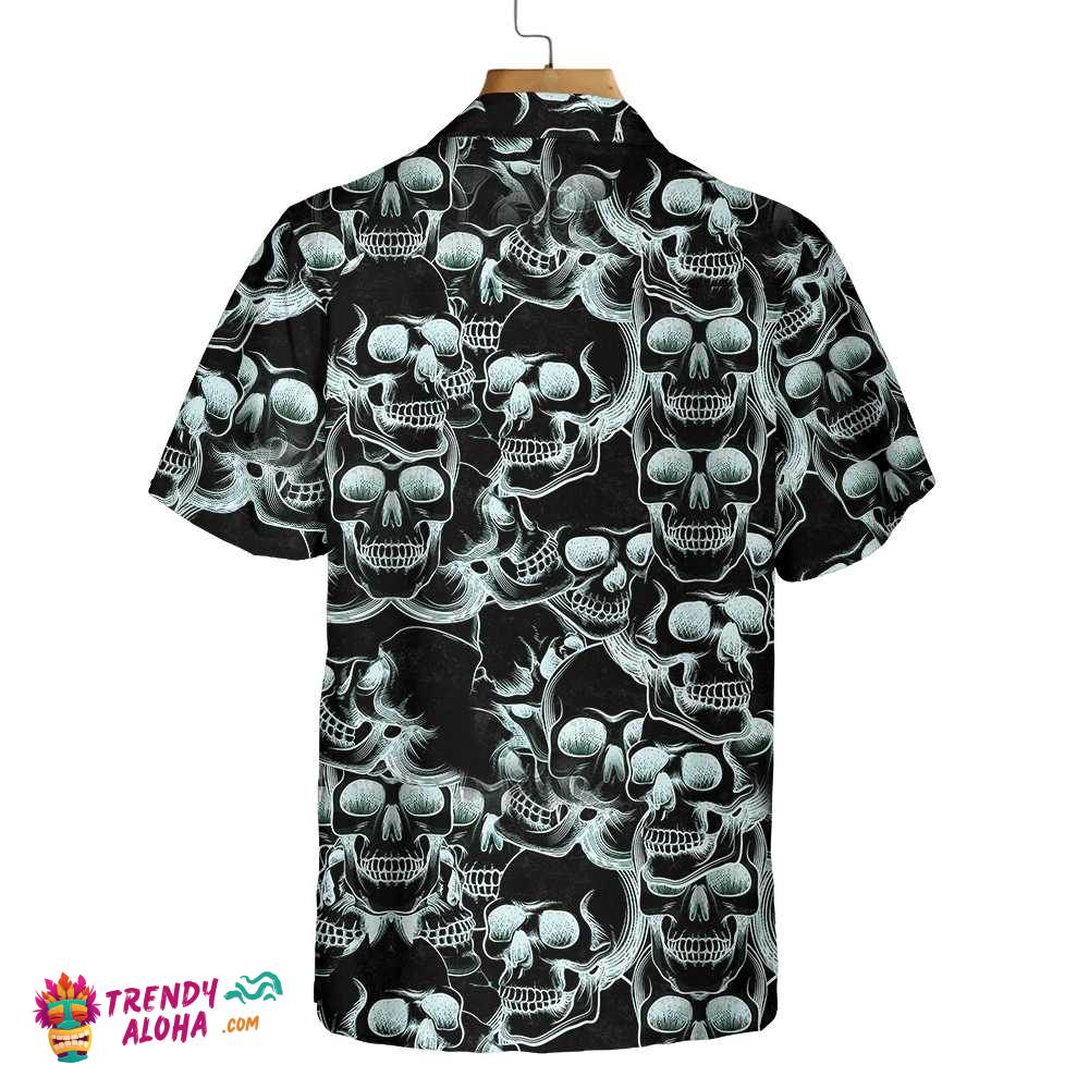 Skull Head Drawing Pattern Hawaiian Shirt, Skull Art Shirt, Best Skull Shirt For Men And Women