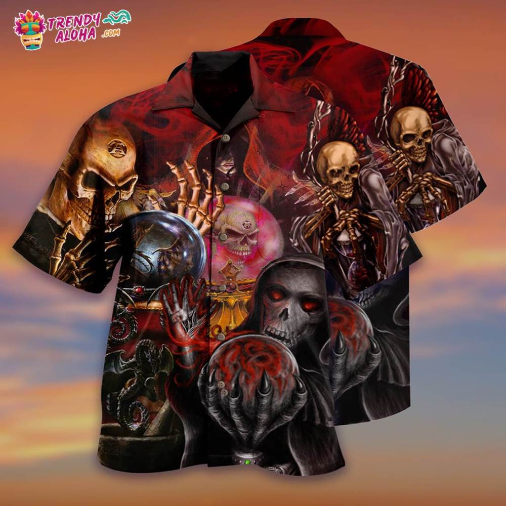 Skull Hello Darkness Hawaiian Shirt – Trendy Aloha