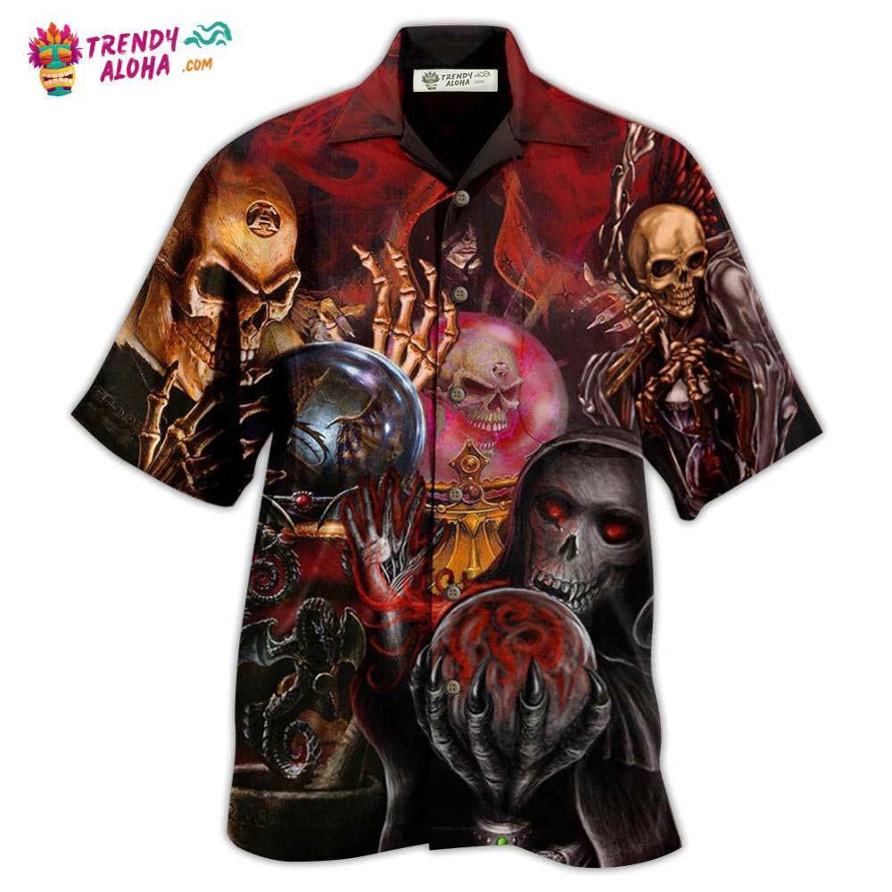 Skull Hello Darkness Hawaiian Shirt – Trendy Aloha