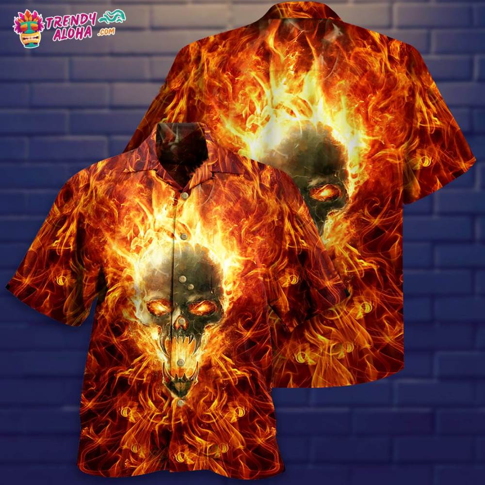 Skull Hot As Hell Psycho As Well Hawaiian Shirt – Trendy Aloha