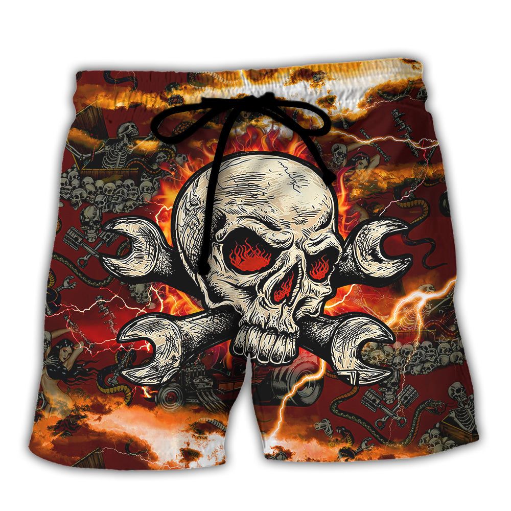 Skull I Can Fix Stupid But It’s Gonna Hurt Trendy Aloha Hawaiian Beach Shorts Skull I Can Fix Stupid But It’s Gonna Hurt Trendy Aloha Hawaiian Beach Shorts