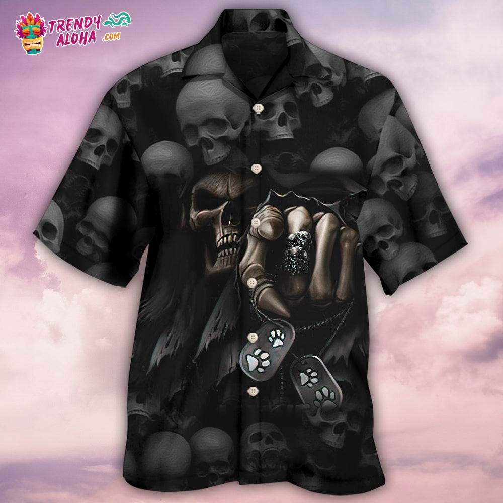 Skull I Love Dogs More Than Humans Hawaiian Shirt – Trendy Aloha