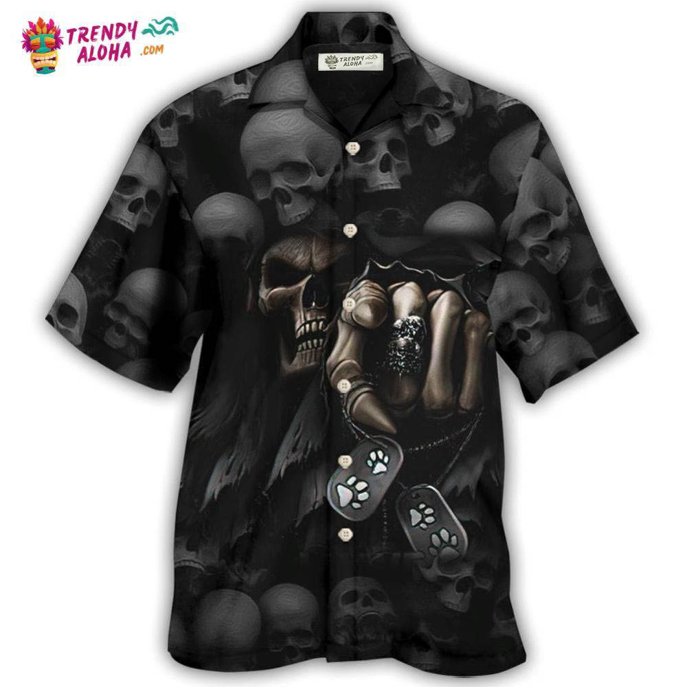 Skull I Love Dogs More Than Humans Hawaiian Shirt – Trendy Aloha