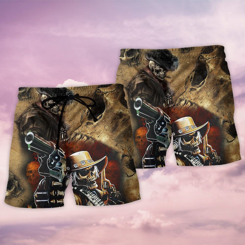 Skull I’m A Grumpy Old Man Trendy Aloha Hawaiian Beach Shorts
