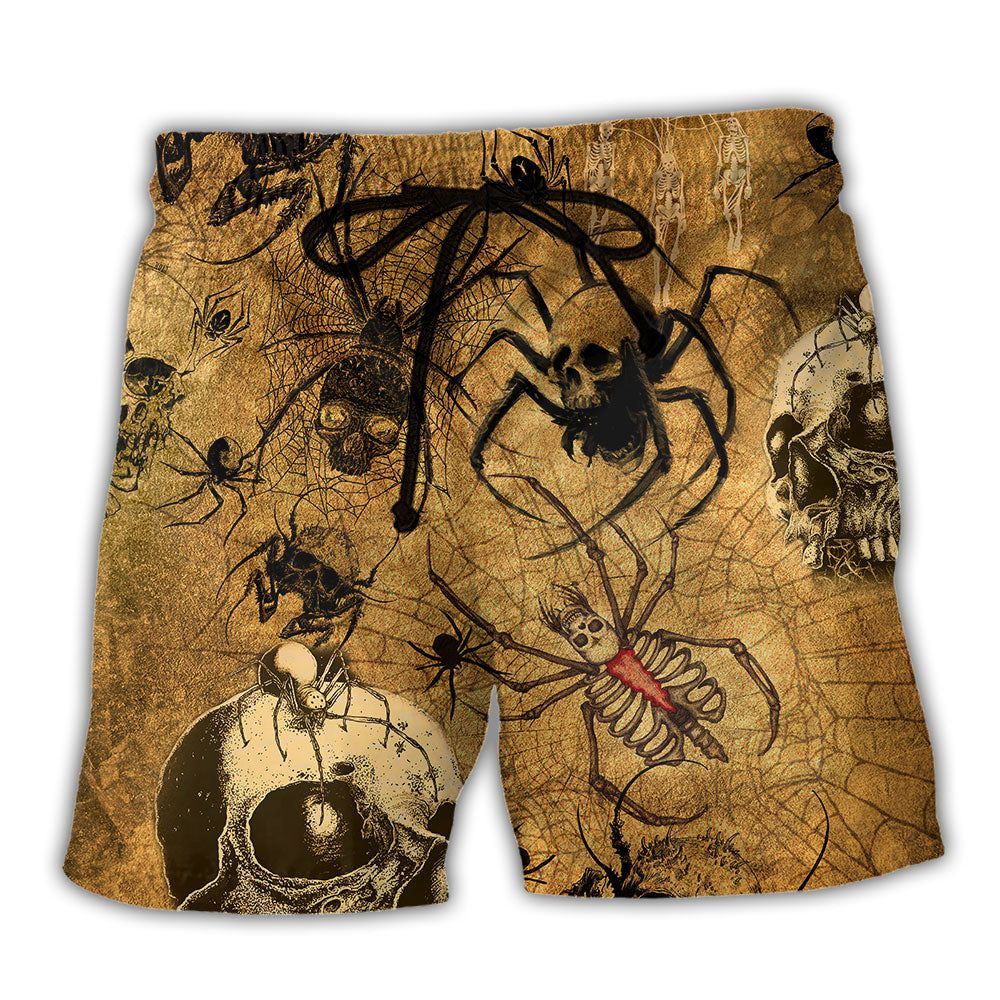 Skull I’m Only Here For The Spiders Vintage Trendy Aloha Hawaiian Beach Shorts Skull I’m Only Here For The Spiders Vintage Trendy Aloha Hawaiian Beach Shorts