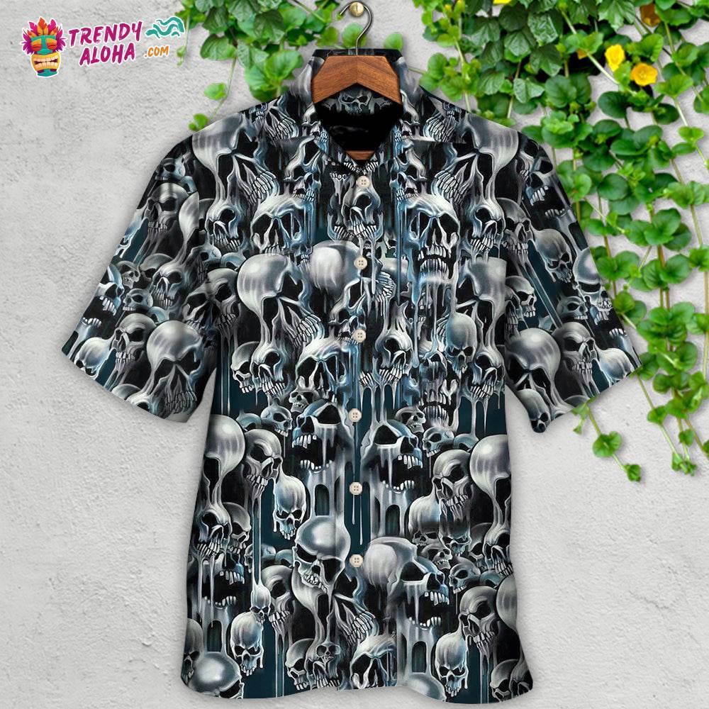 Skull It’S Hot In Here Hawaiian Shirt – Trendy Aloha