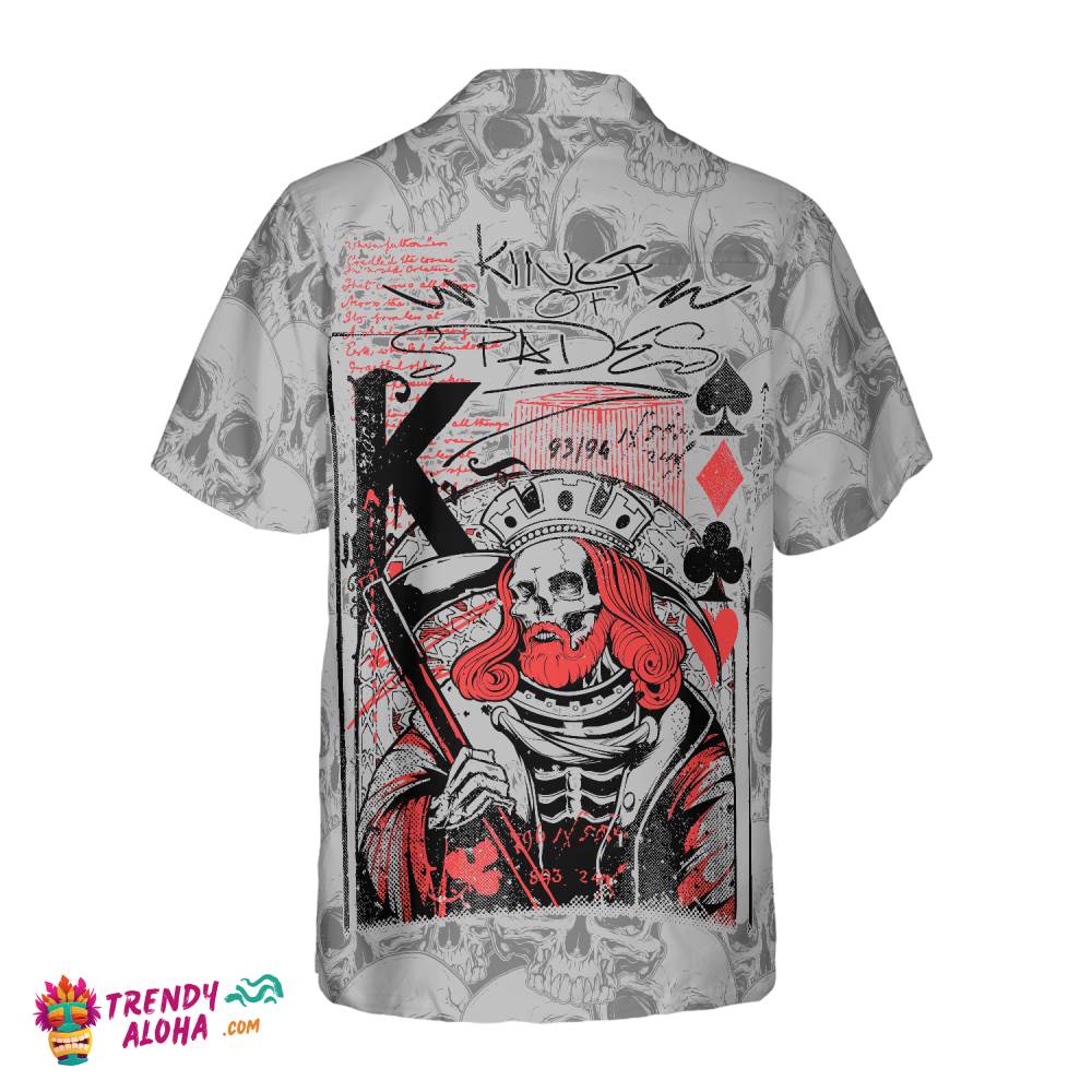 Skull King Spades Skull Hawaiian Shirt, Best Skull Shirt For Men And Women