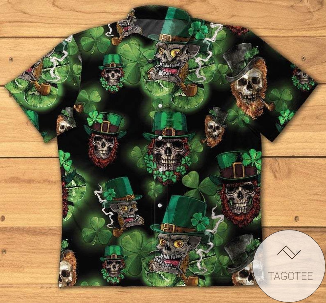 Skull Leprechaun IrisHappy St Patricks Day Hawaiian Shirts