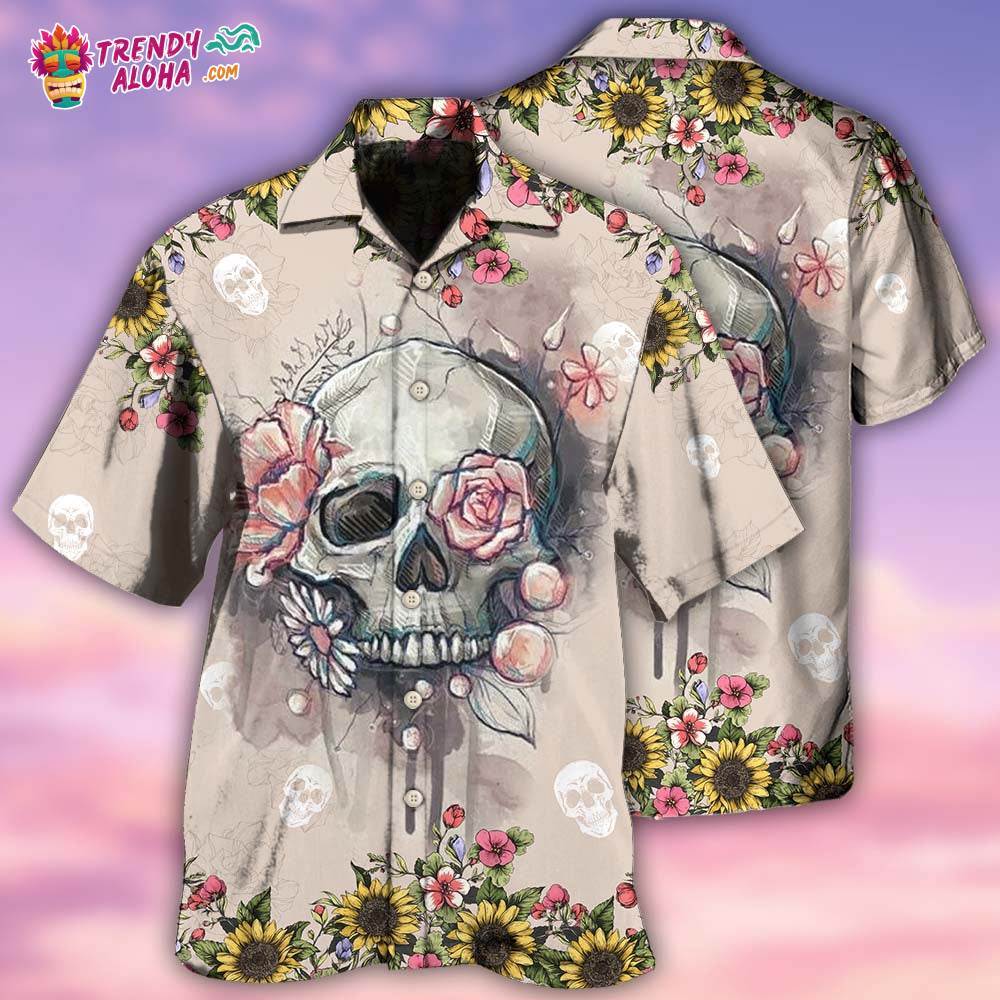 Skull Life Cute Style Hawaiian Shirt – Trendy Aloha