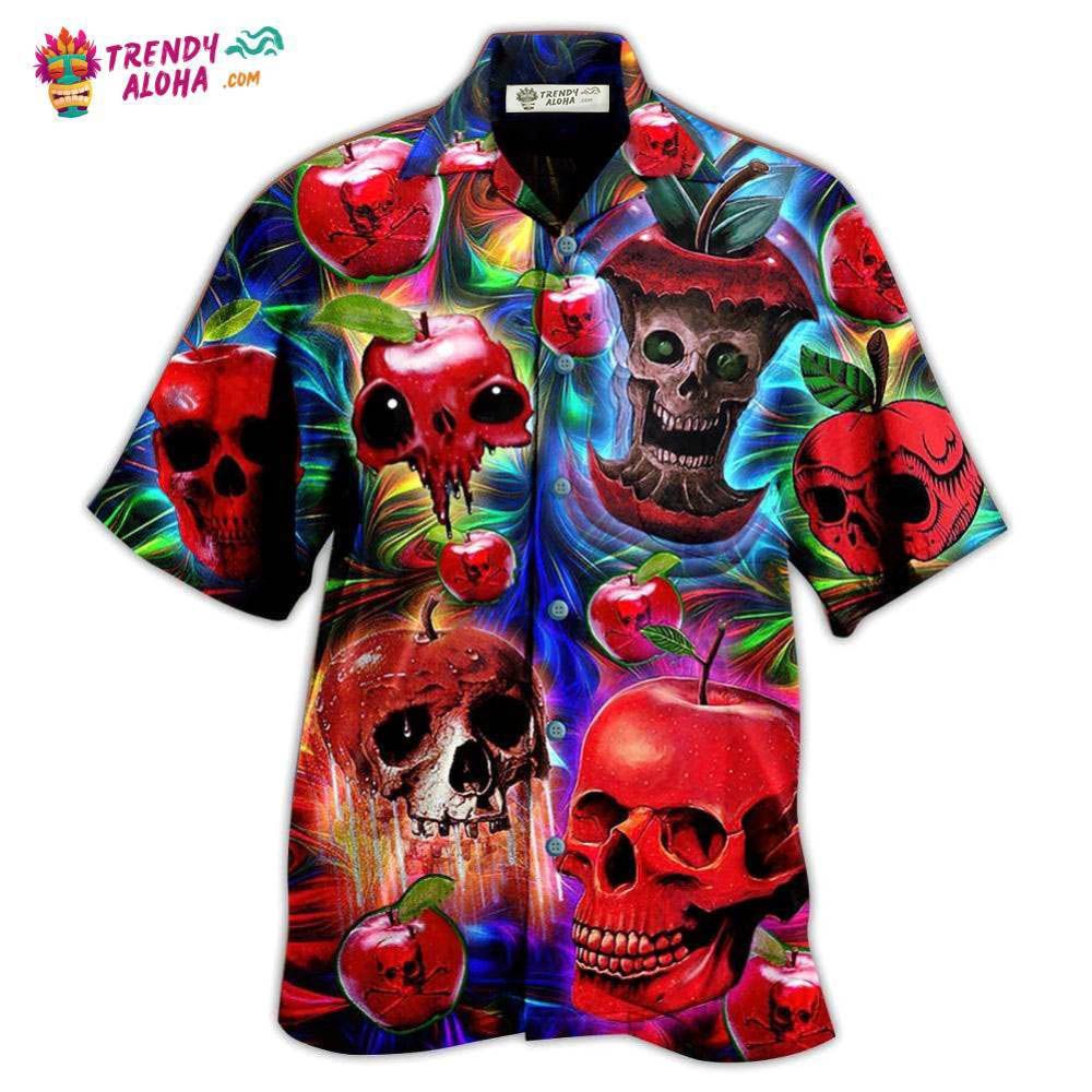 Skull Love Apple Hawaiian Shirt – Trendy Aloha Skull Love Apple Hawaiian Shirt – Trendy Aloha