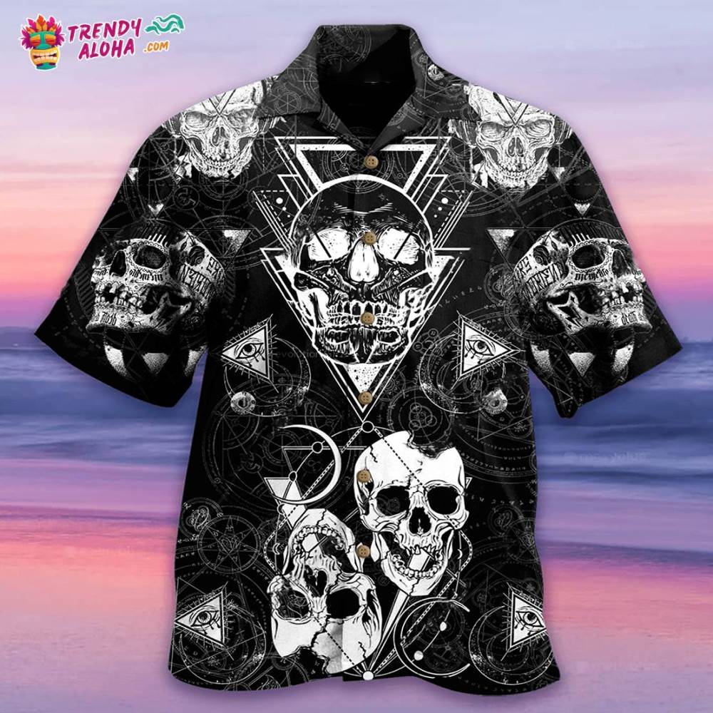 Skull Love Black Hawaiian Shirt – Trendy Aloha