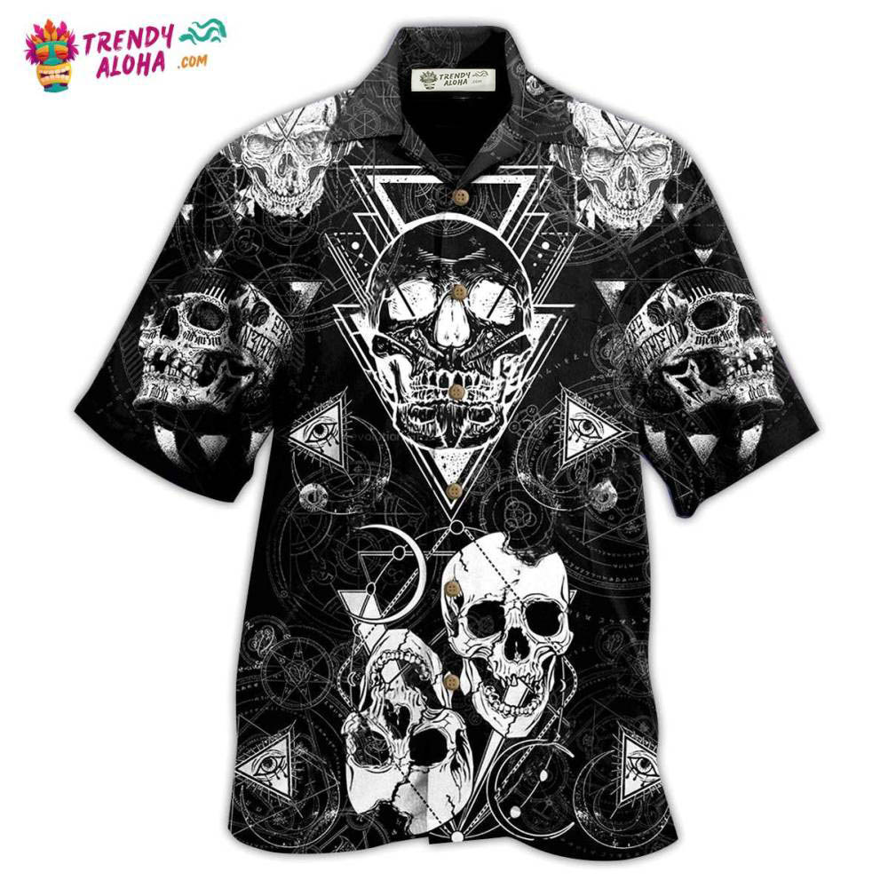 Skull Love Black Hawaiian Shirt – Trendy Aloha
