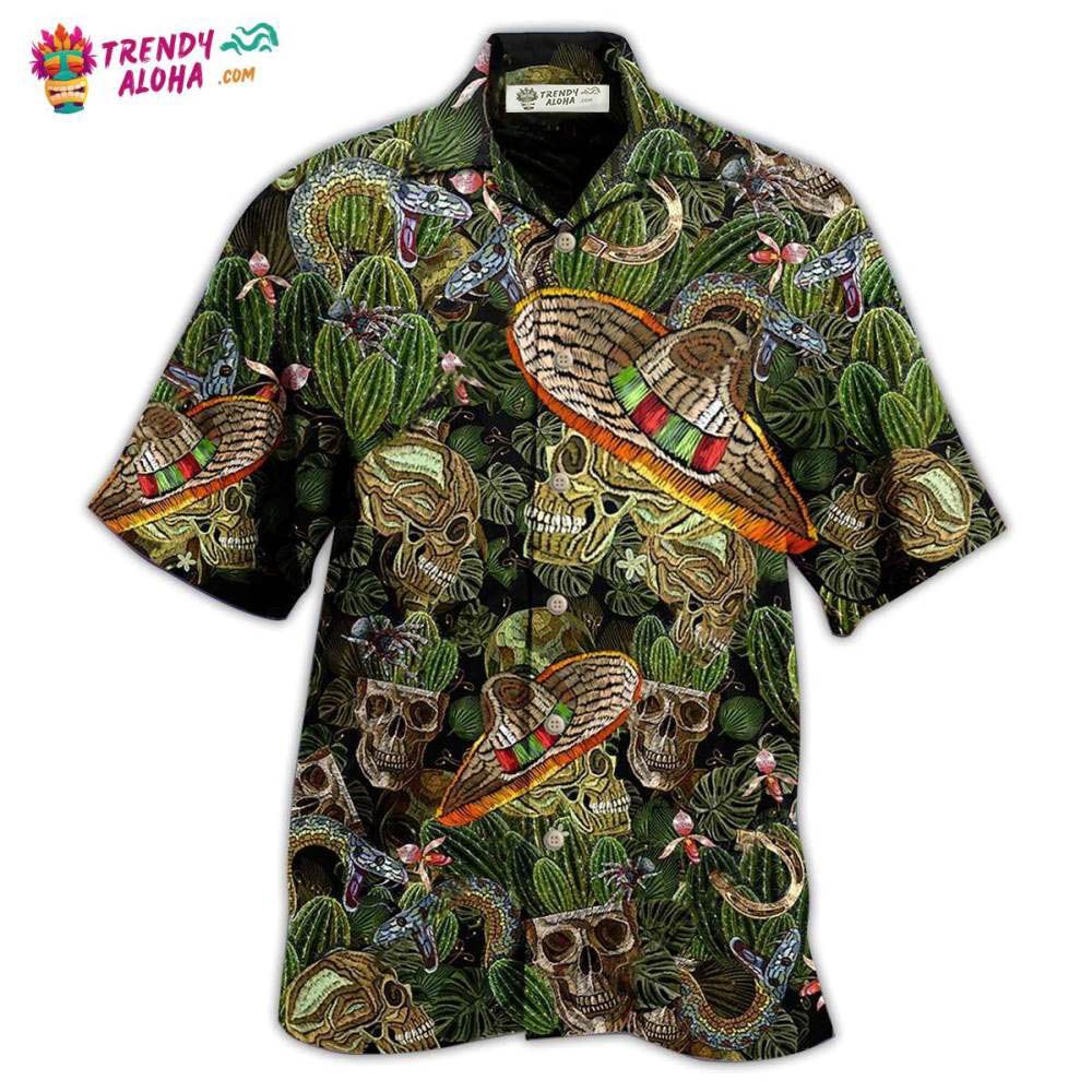 Skull Love Cactus Style Hawaiian Shirt – Trendy Aloha