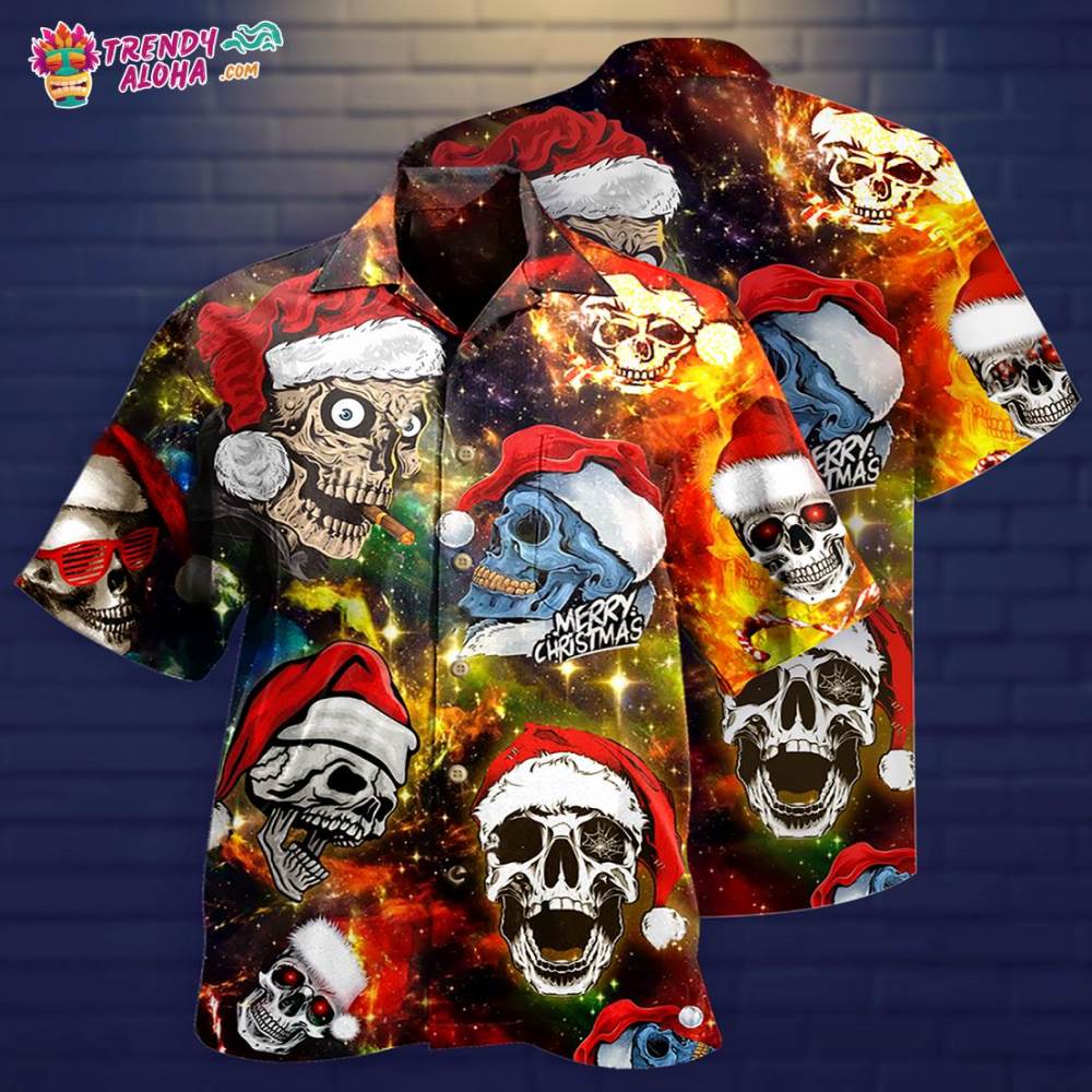 Skull Love Christmas Hawaiian Shirt – Trendy Aloha