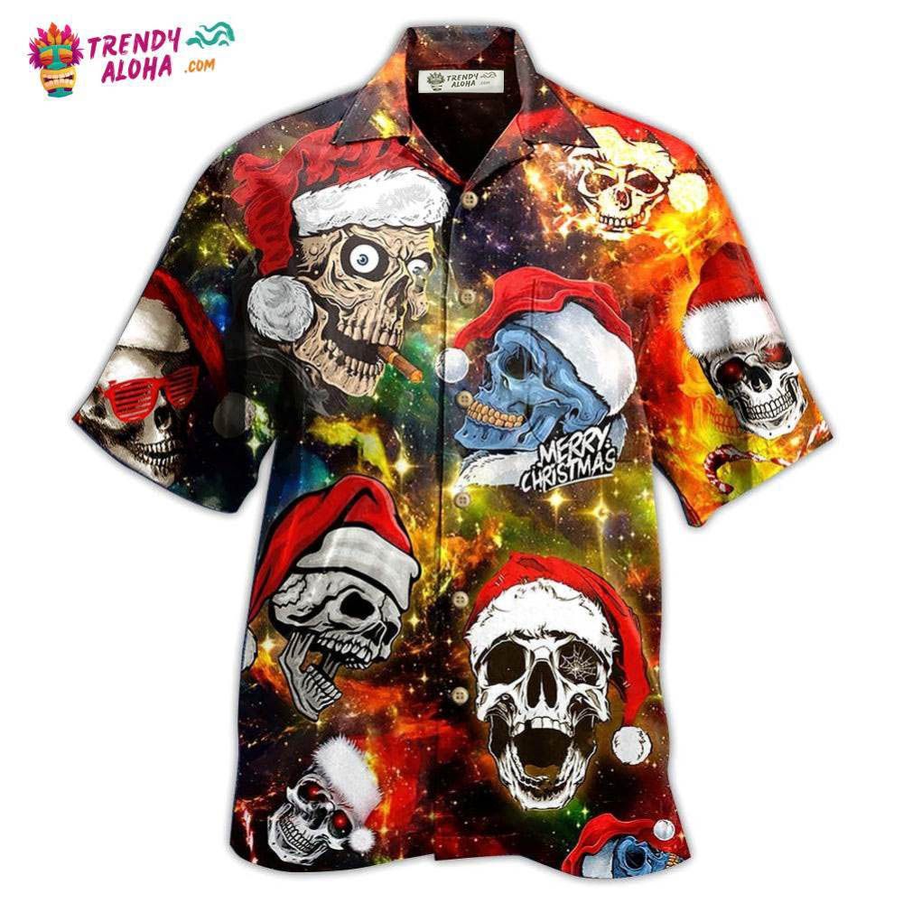 Skull Love Christmas Hawaiian Shirt – Trendy Aloha