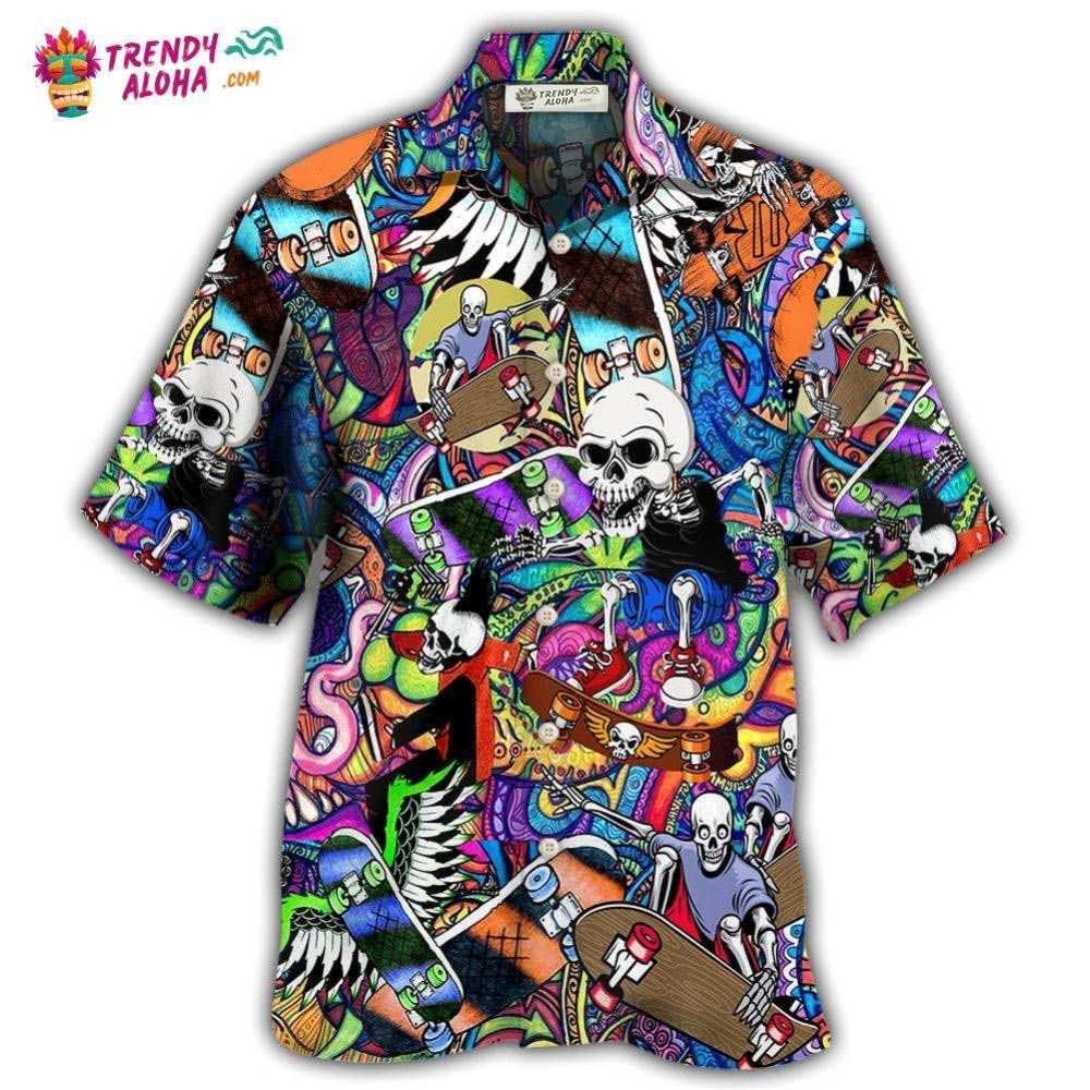 Skull Love Colorful Life Hawaiian Shirt – Trendy Aloha Skull Love Colorful Life Hawaiian Shirt – Trendy Aloha