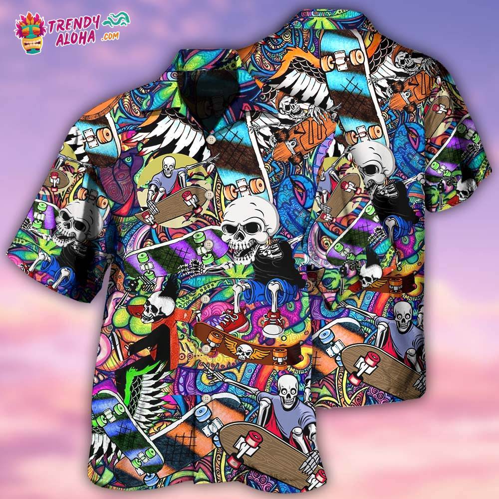 Skull Love Colorful Life Hawaiian Shirt – Trendy Aloha