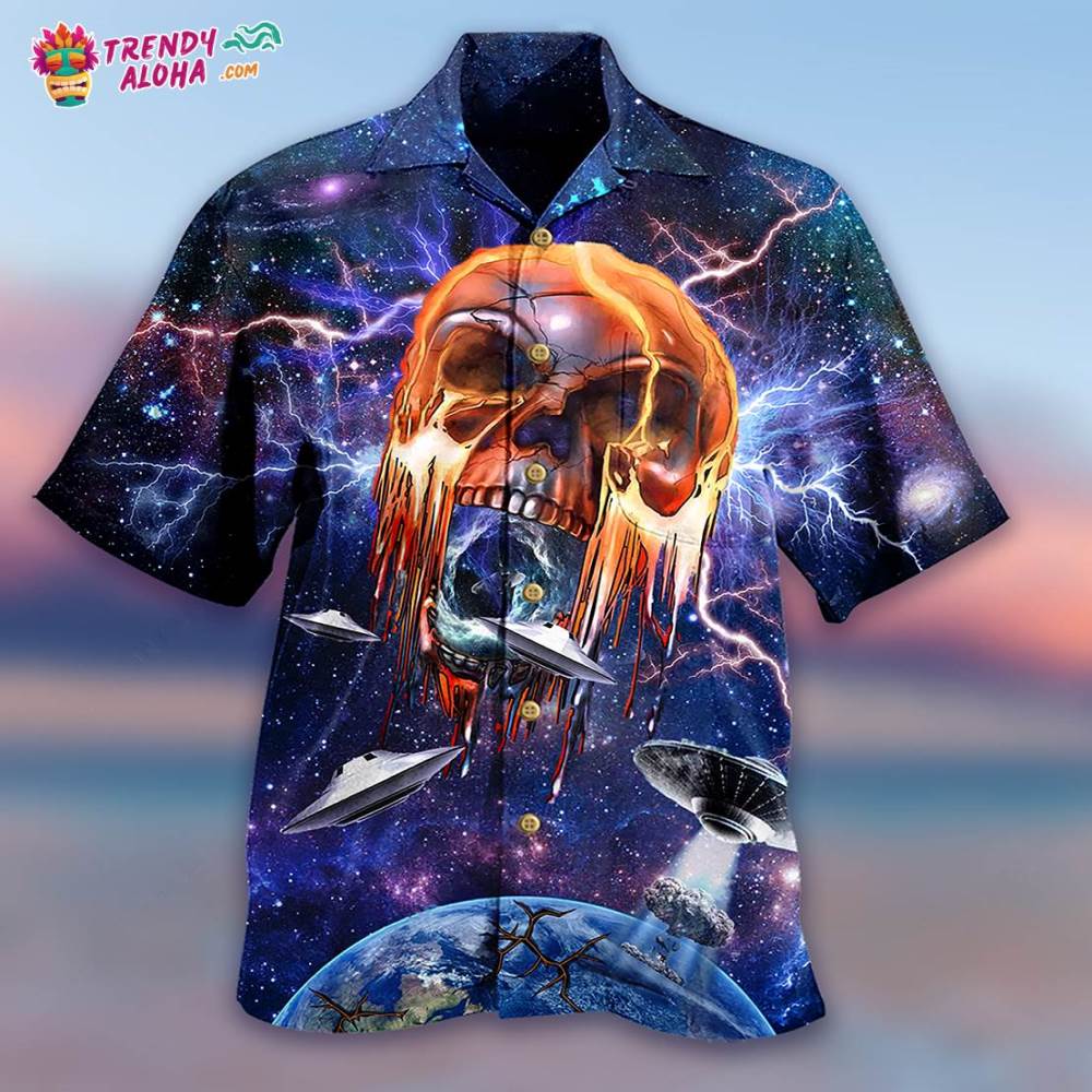 Skull Love Galaxy Hawaiian Shirt – Trendy Aloha