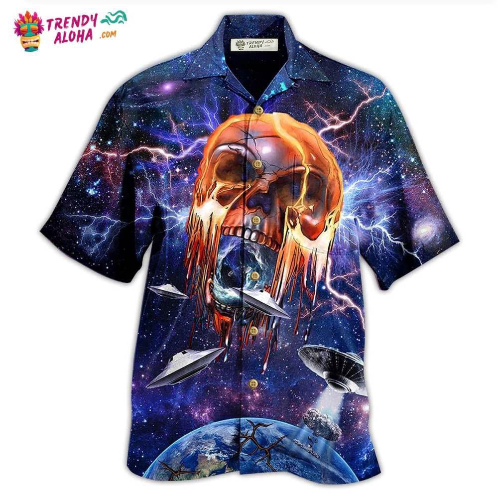 Skull Love Galaxy Hawaiian Shirt – Trendy Aloha Skull Love Galaxy Hawaiian Shirt – Trendy Aloha