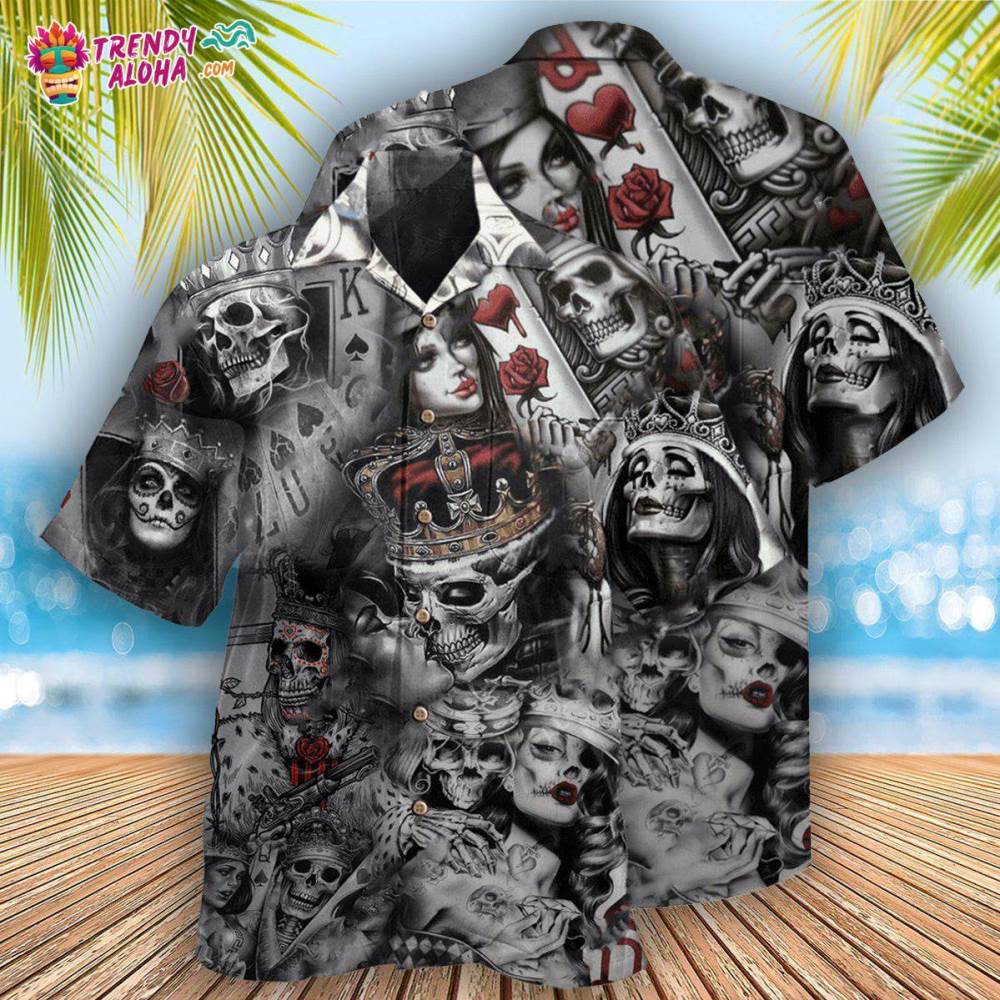 Skull Love Is Blind Poker Hawaiian Shirt – Trendy Aloha