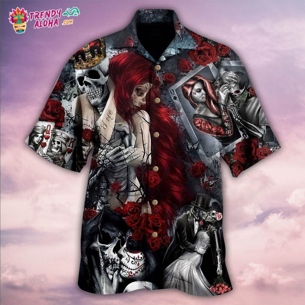 Skull Love Is Life Hawaiian Shirt – Trendy Aloha