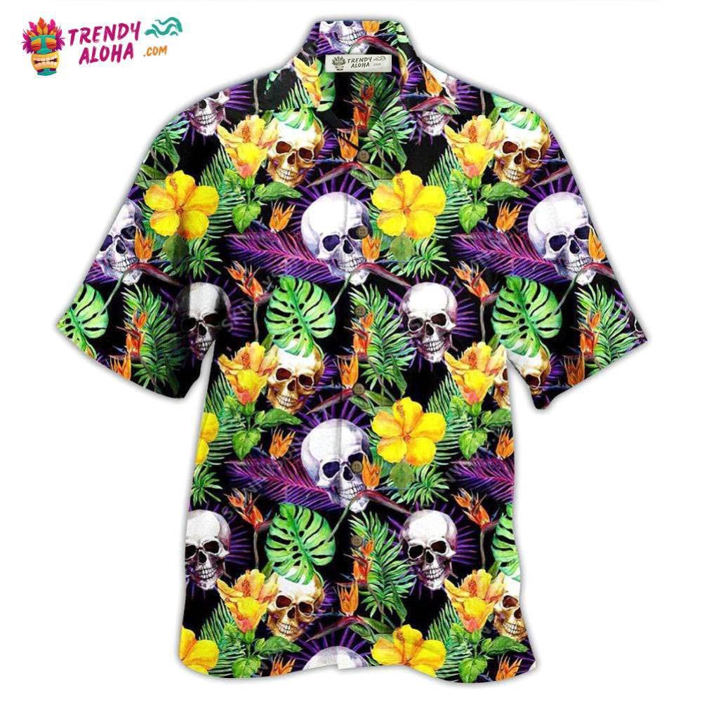 Skull Love Life Happy Hawaiian Shirt – Trendy Aloha