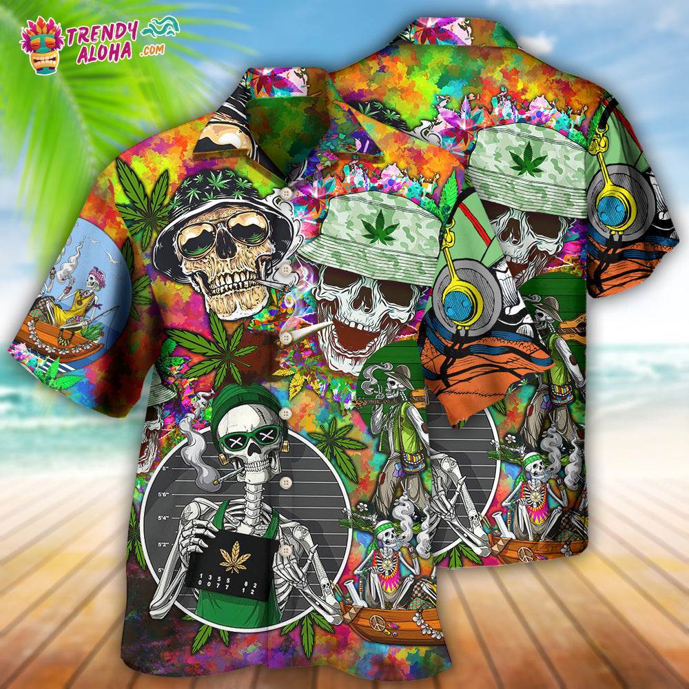 Skull Love Life So Hight Hawaiian Shirt – Trendy Aloha