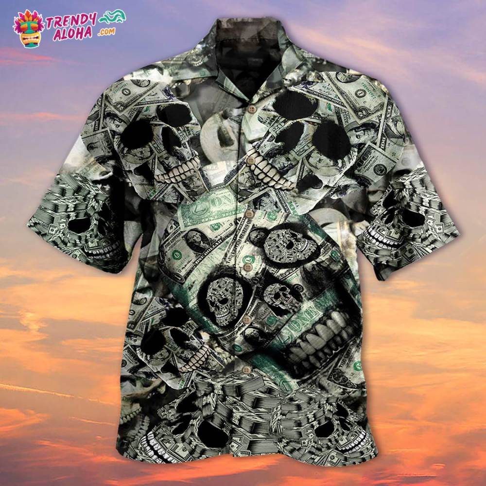Skull Love Money Hawaiian Shirt – Trendy Aloha