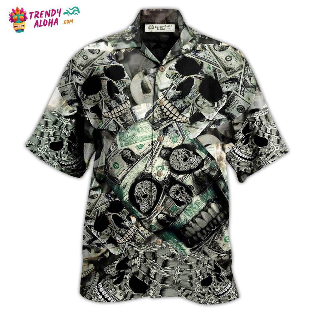 Skull Love Money Hawaiian Shirt – Trendy Aloha Skull Love Money Hawaiian Shirt – Trendy Aloha
