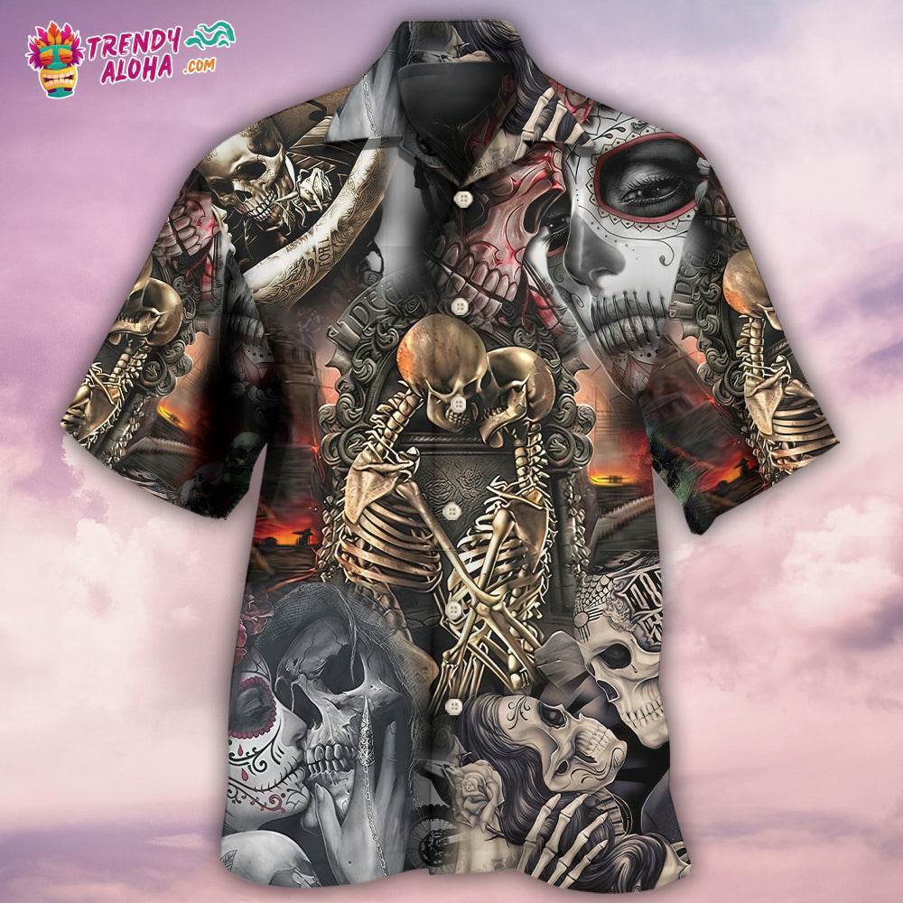 Skull Marrying A Perfect Wife Hawaiian Shirt – Trendy Aloha