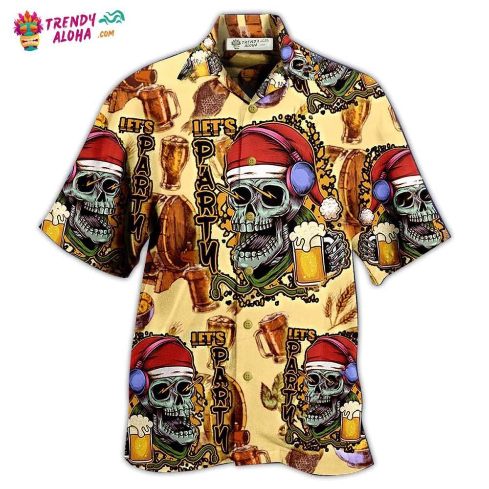 Skull Merry Xmas Hawaiian Shirt – Trendy Aloha Skull Merry Xmas Hawaiian Shirt – Trendy Aloha