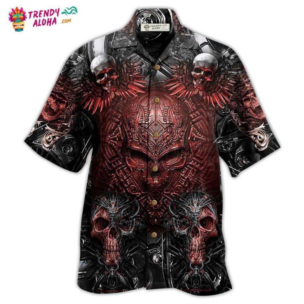 Skull Metal Style Angry Hawaiian Shirt – Trendy Aloha Skull Metal Style Angry Hawaiian Shirt – Trendy Aloha