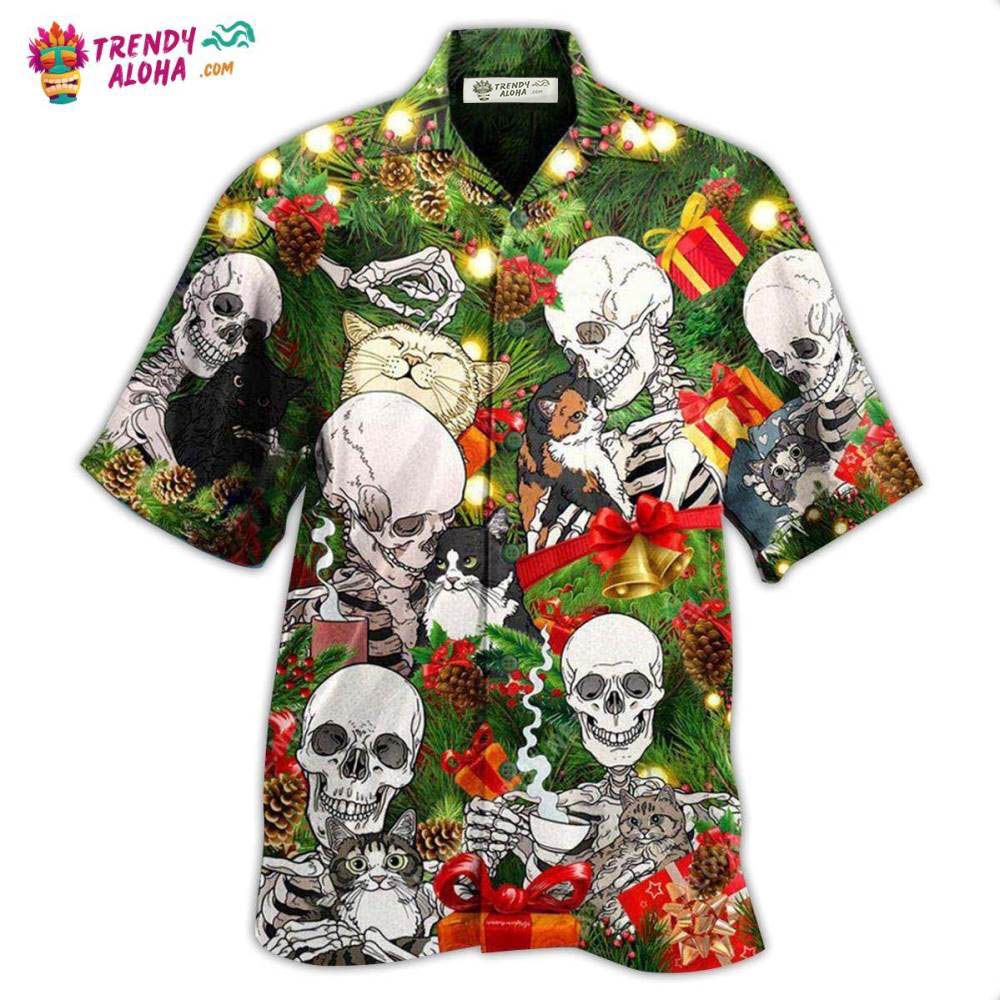 Skull My Cat And I Talk Sht About You Hawaiian Shirt – Trendy Aloha Skull My Cat And I Talk Sht About You Hawaiian Shirt – Trendy Aloha