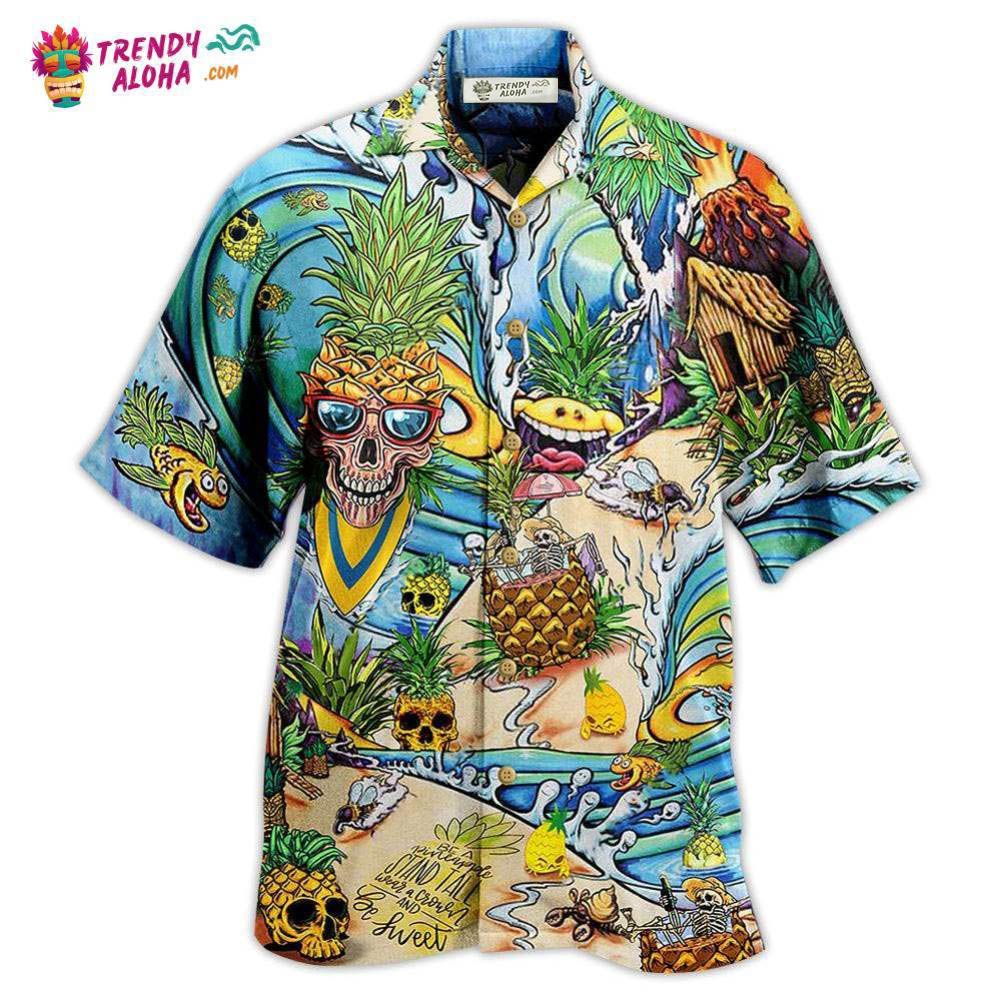 Skull Pineapple Fruit Amazing Hawaiian Shirt – Trendy Aloha