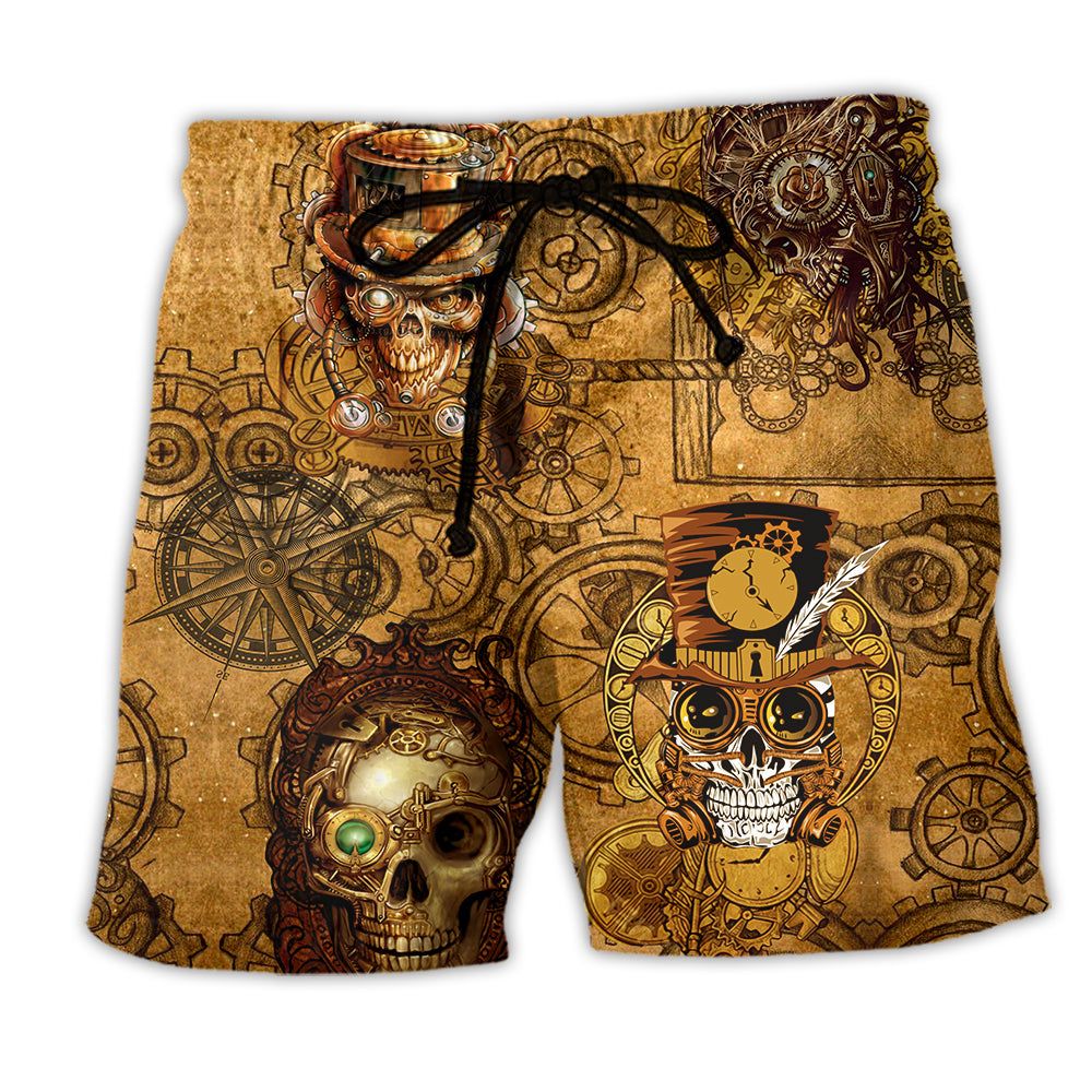 Skull Pirates Retro Style Trendy Aloha Hawaiian Beach Shorts Skull Pirates Retro Style Trendy Aloha Hawaiian Beach Shorts