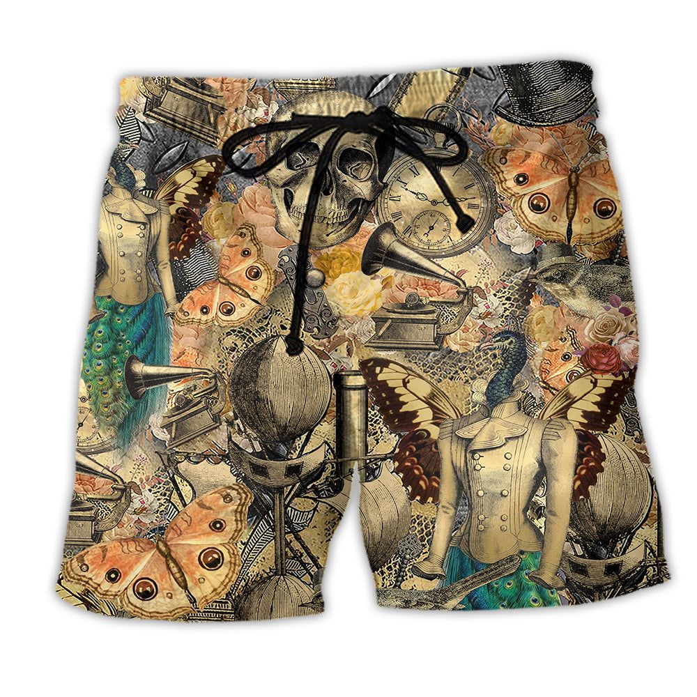 Skull Retro Amazing Style Trendy Aloha Hawaiian Beach Shorts Skull Retro Amazing Style Trendy Aloha Hawaiian Beach Shorts