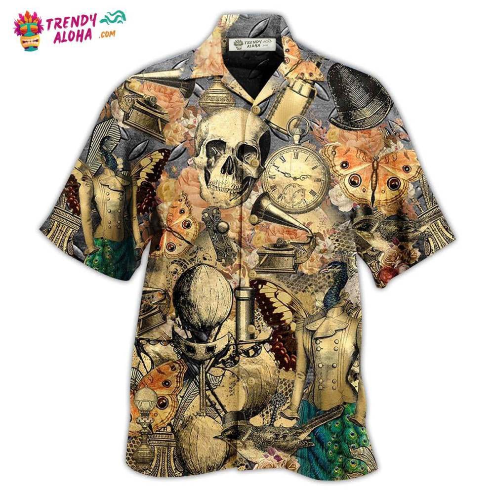 Skull Retro Style Hawaiian Shirt – Trendy Aloha Skull Retro Style Hawaiian Shirt – Trendy Aloha