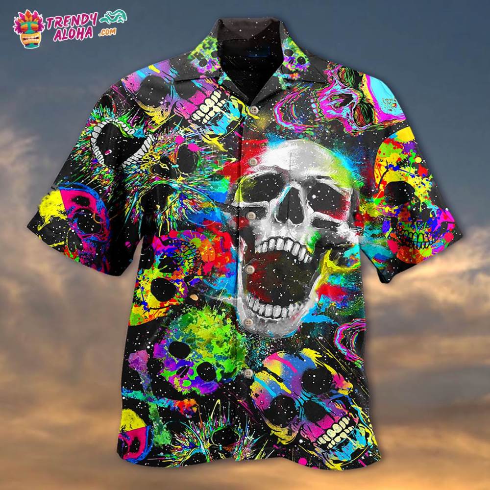 Skull Scare Cool Style Hawaiian Shirt – Trendy Aloha