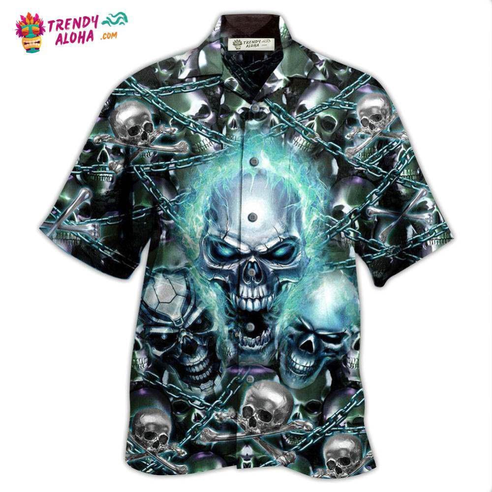 Skull Screaming Blue Style Hawaiian Shirt – Trendy Aloha