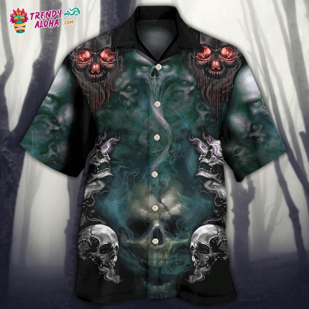 Skull Serial Killer Documentaries And Chill Hawaiian Shirt – Trendy Aloha