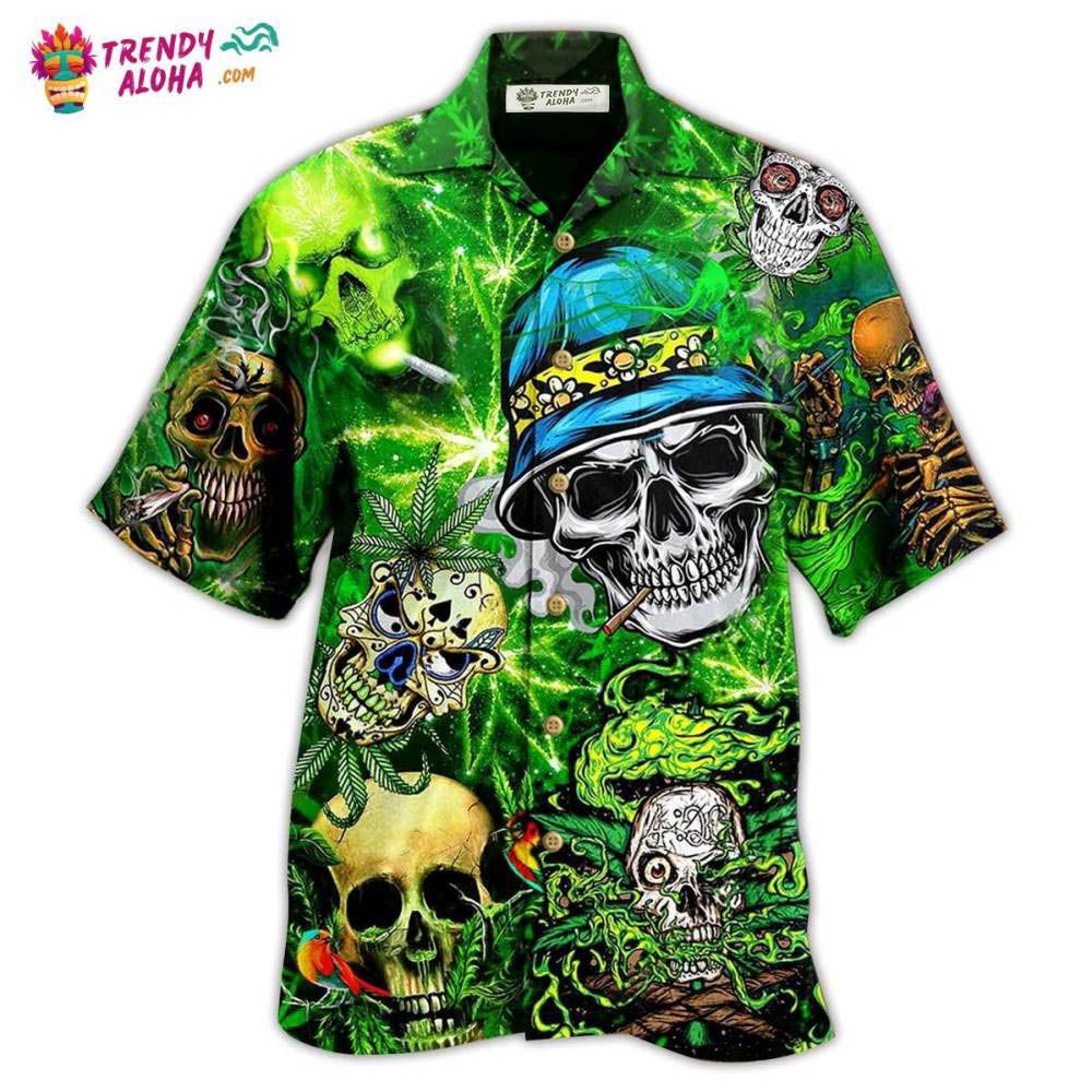 Skull Smile Love Green Cool Hawaiian Shirt – Trendy Aloha Skull Smile Love Green Cool Hawaiian Shirt – Trendy Aloha
