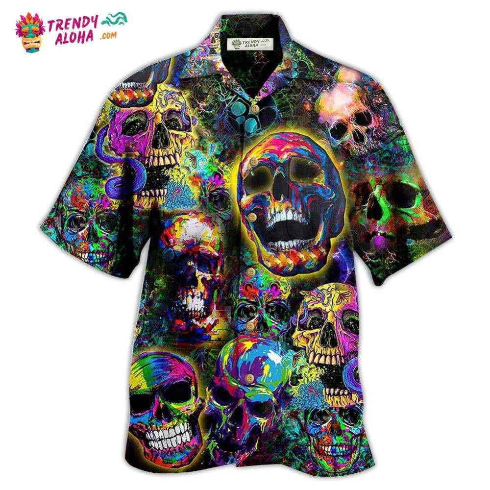 Skull Smiley Hawaiian Shirt – Trendy Aloha