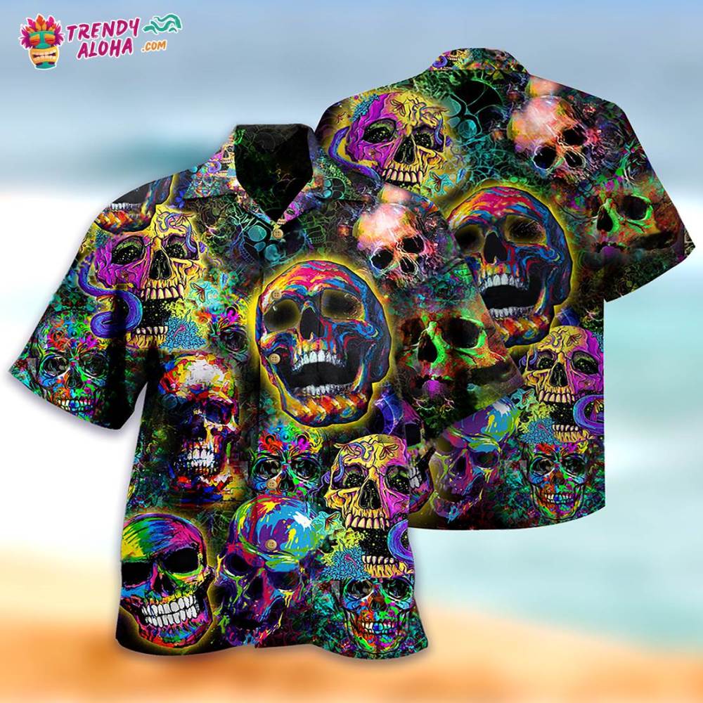 Skull Smiley Hawaiian Shirt – Trendy Aloha