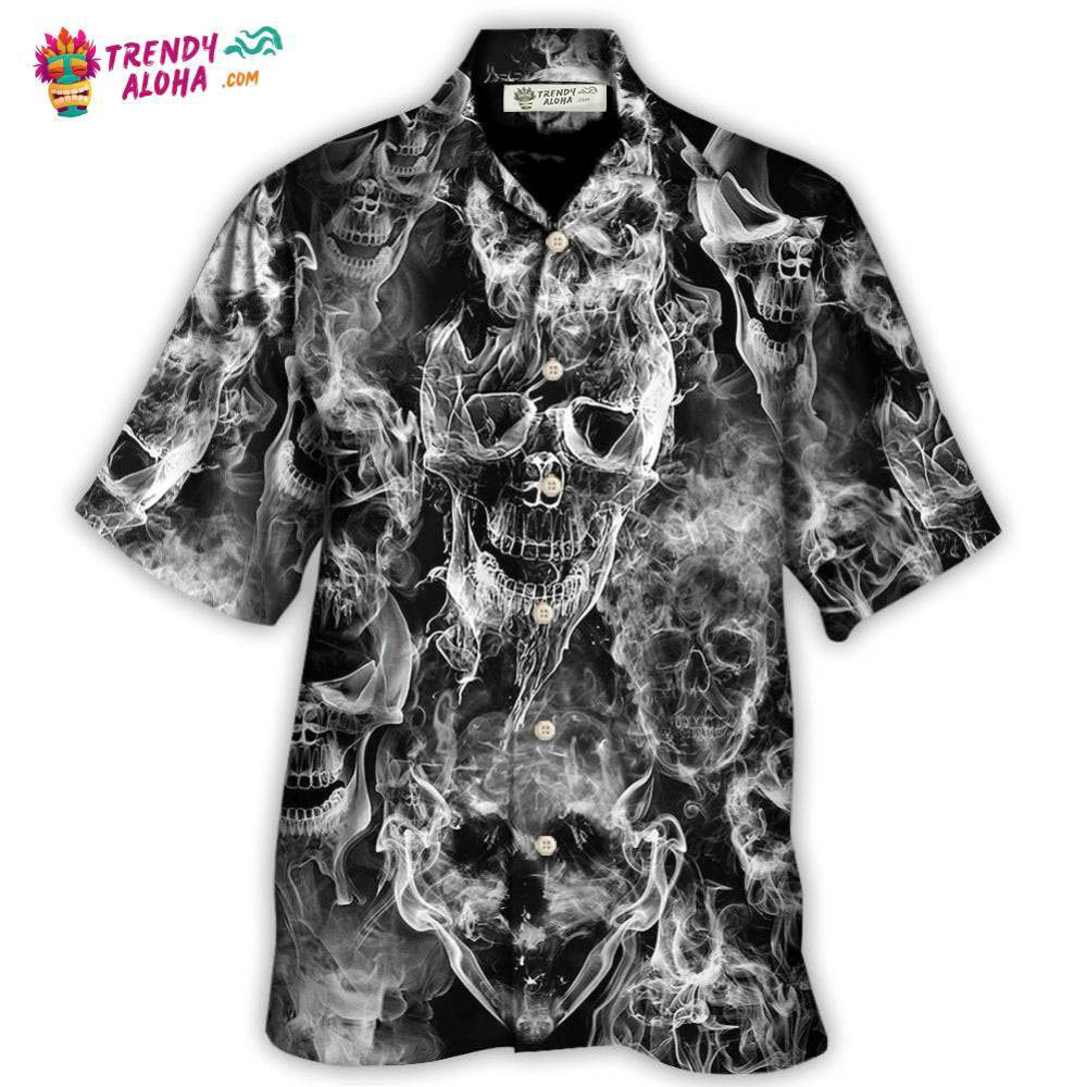 Skull Smoke Kill This Life Hawaiian Shirt – Trendy Aloha Skull Smoke Kill This Life Hawaiian Shirt – Trendy Aloha