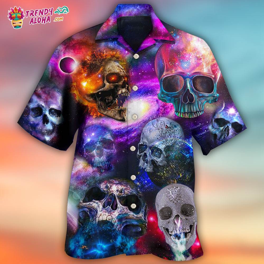 Skull So Amazing Galaxy Style Hawaiian Shirt – Trendy Aloha