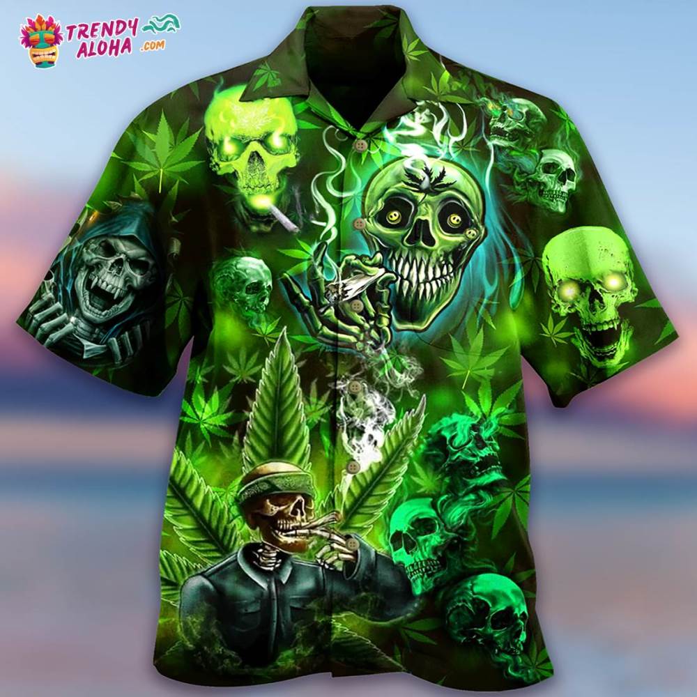 Skull So High Cannabis Hawaiian Shirt – Trendy Aloha
