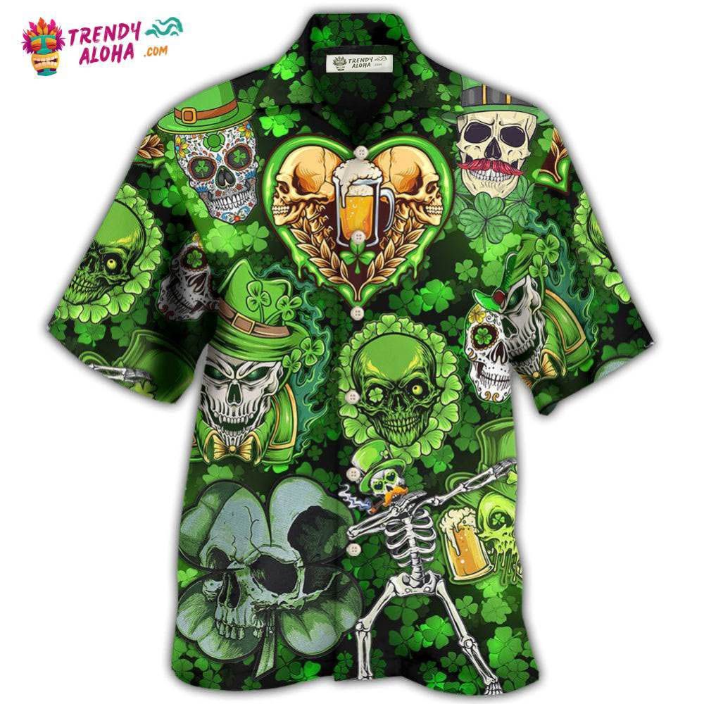 Skull St Patricks Day Art Hawaiian Shirt – Trendy Aloha