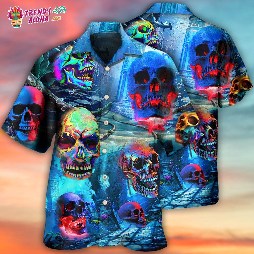 Skull Style Deep In The Ocean Hawaiian Shirt – Trendy Aloha